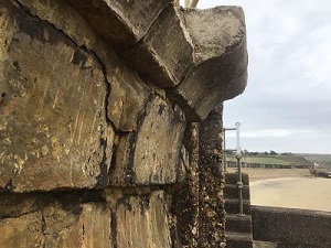 Photo showing Yaverland seawall