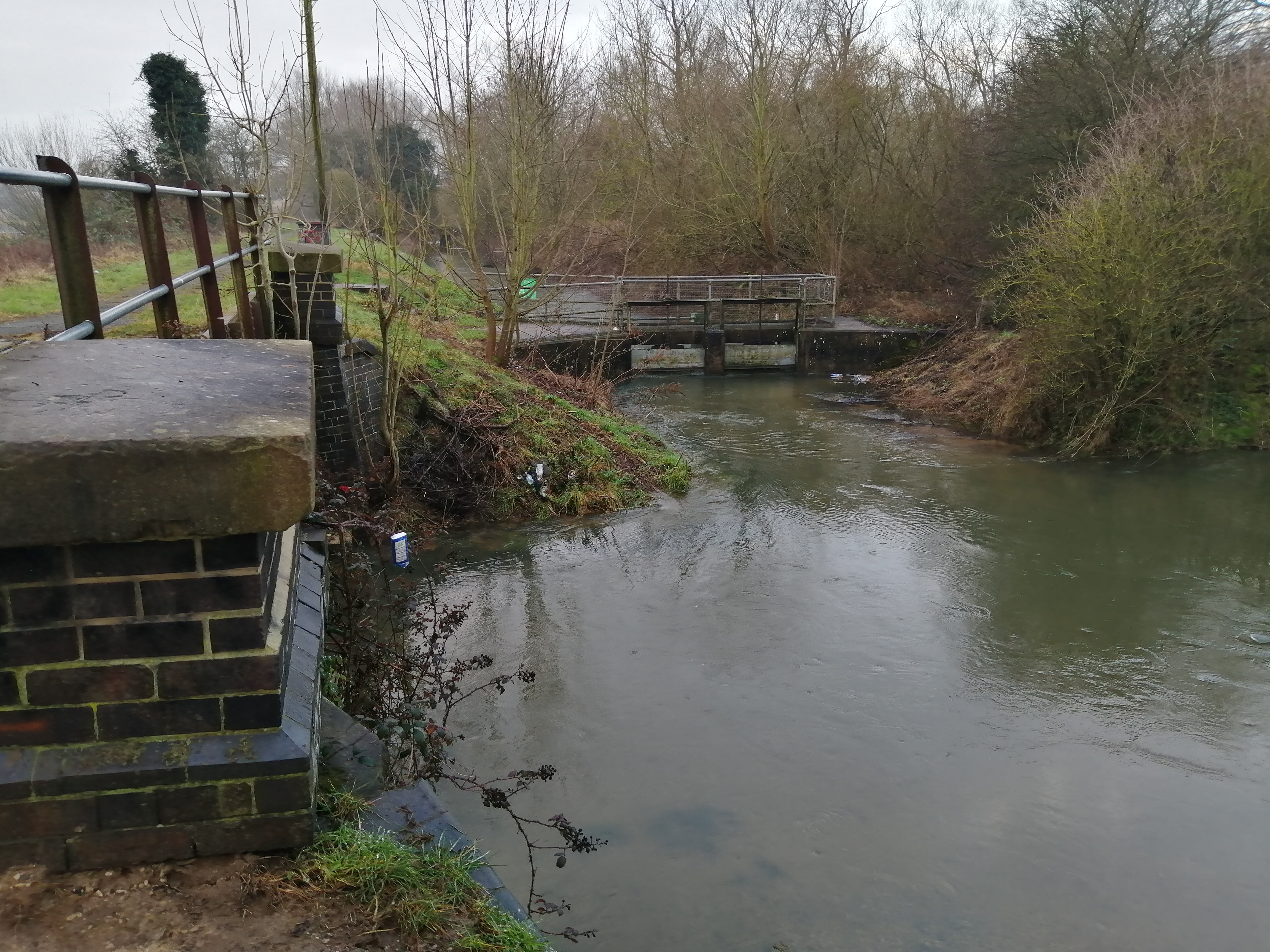 High flows at Cranwell Line Sluice