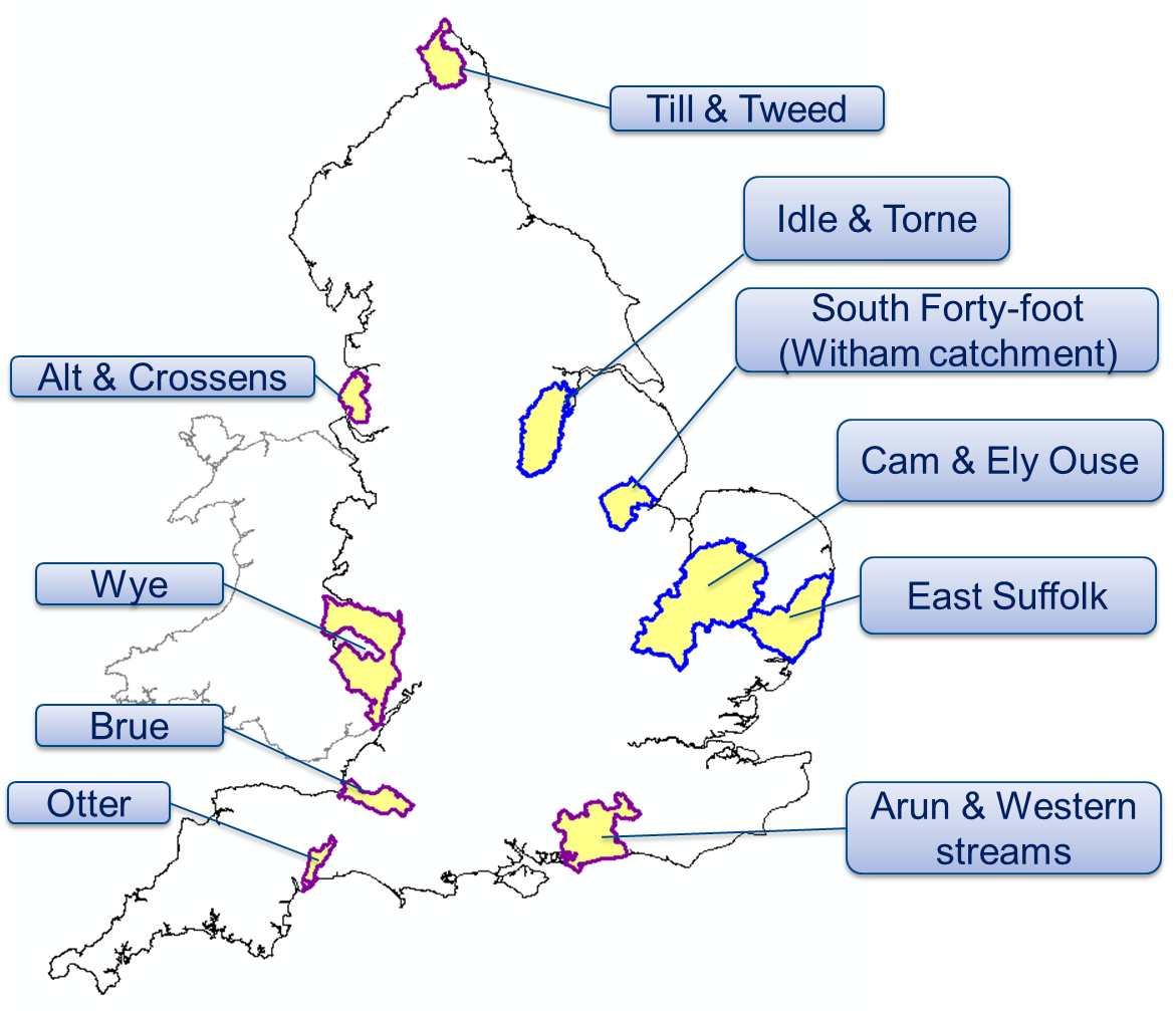 Priority catchments map