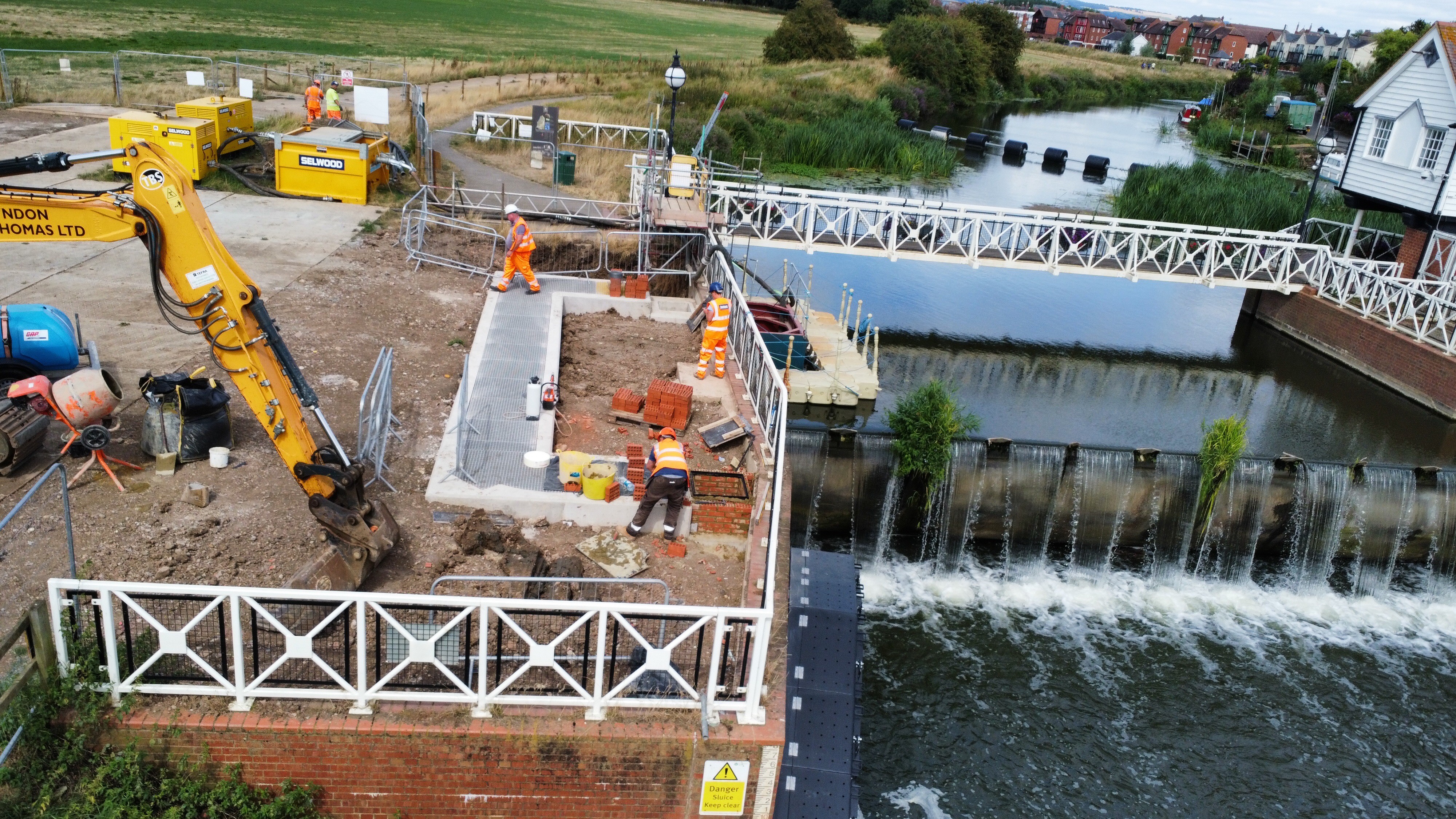 Image of Abbey Mill showing nearly complete eel pass