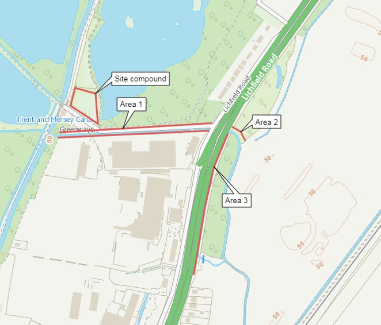 Works area map