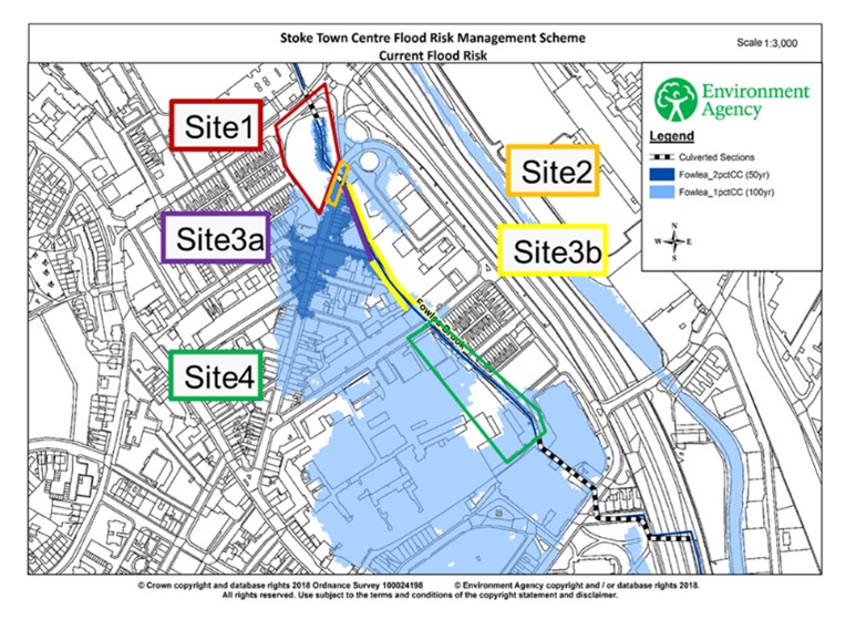 Image of map of current flood risk area