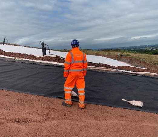 A photograph of the capping works