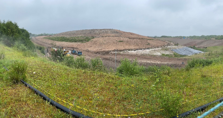 Picture 1: View of the landfill from the western boundary – June 2021