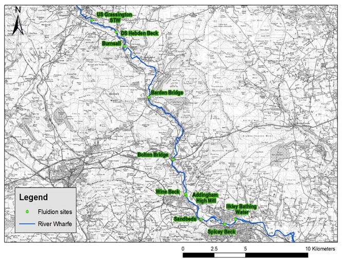 Map of catchment sampling locations