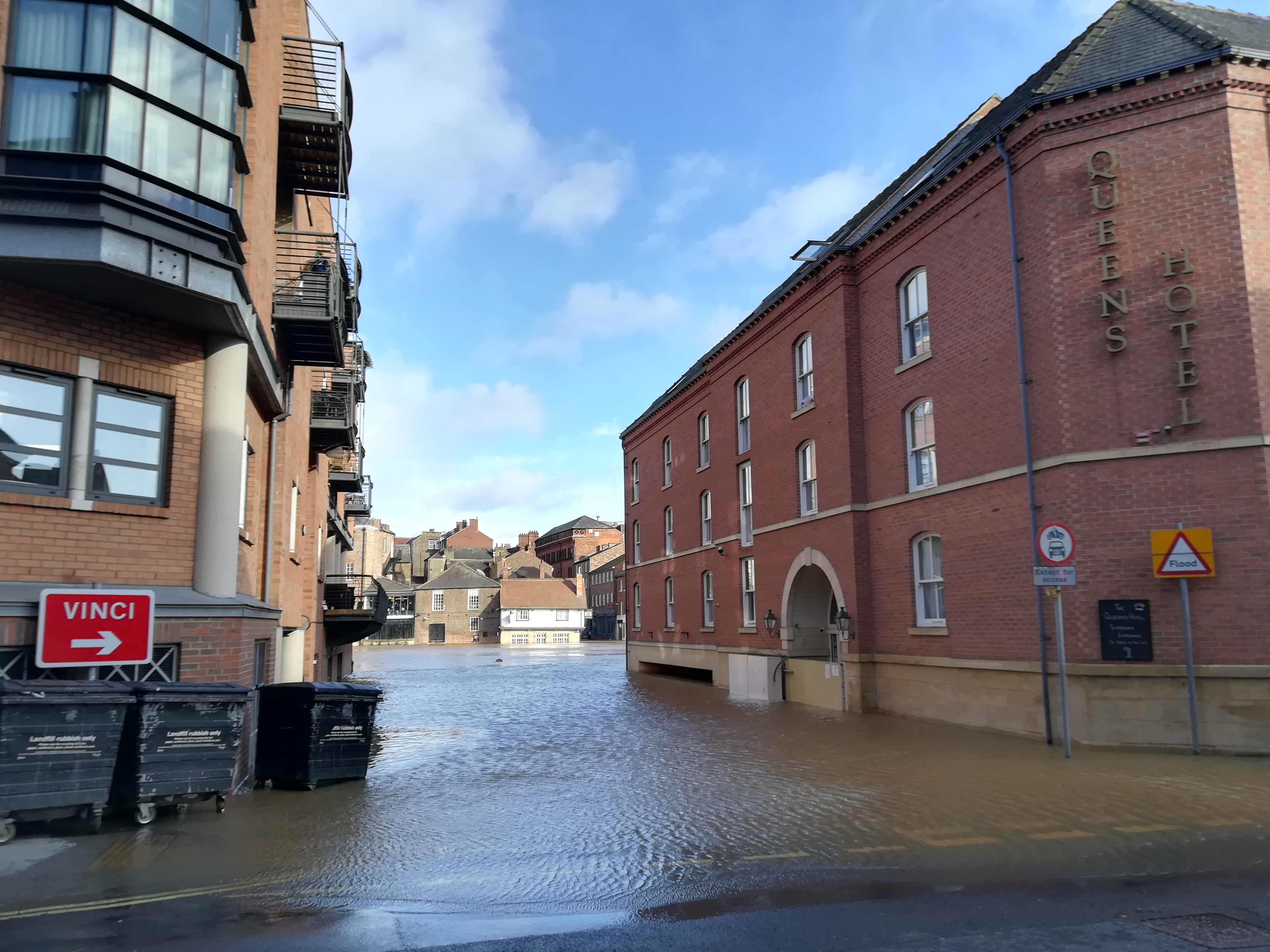 Skeldergate during the February 2020 floods