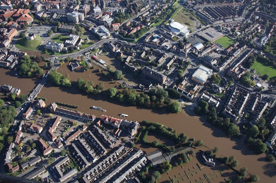 Flooding in York city centre